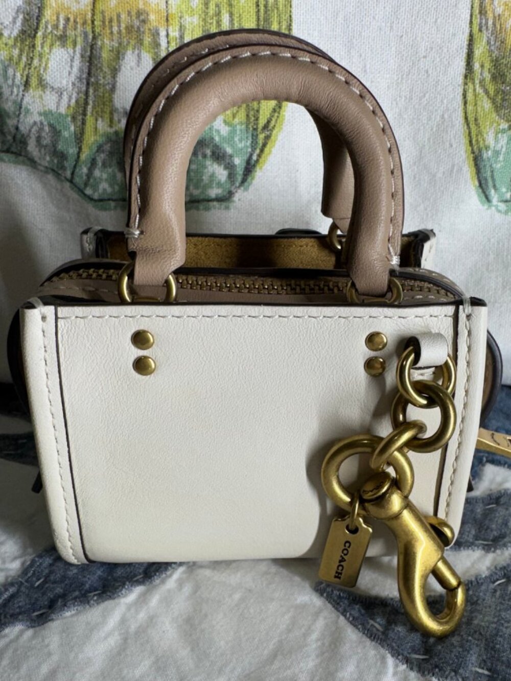 Coach Mini Rogue Charm with Tea Roses - Picture 4 of 7